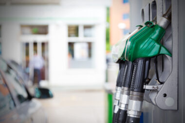 Fuel pumps at a filling station