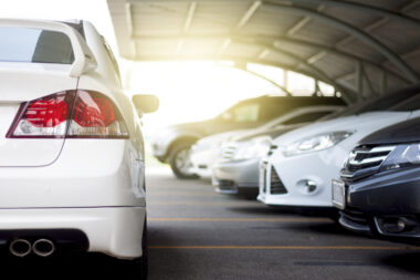 Stock of new cars stored