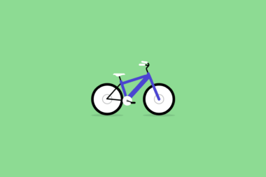 bicycle illustration on a green background