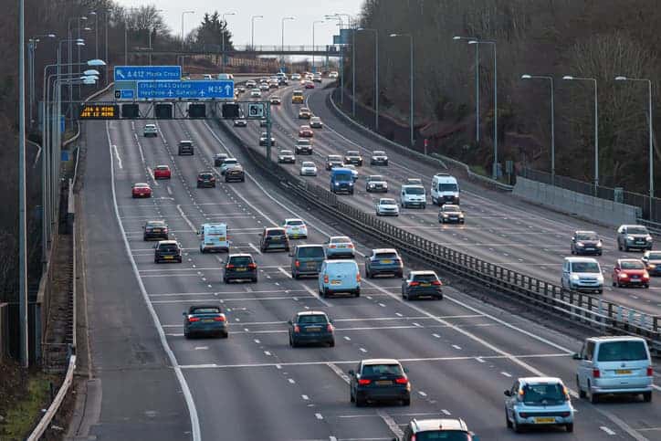 A busy british motoway